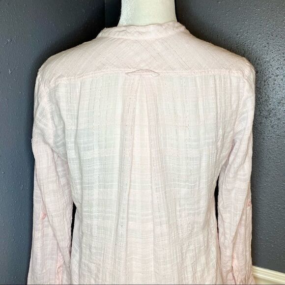 Rebecca Taylor Pink Pintuck Roll Tab Blouse - Picture 8 of 9